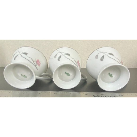 1 Rosenthal Continental Japanese Quince Platinum Demitasse Footed Cup and Saucer - Picture 4 of 6